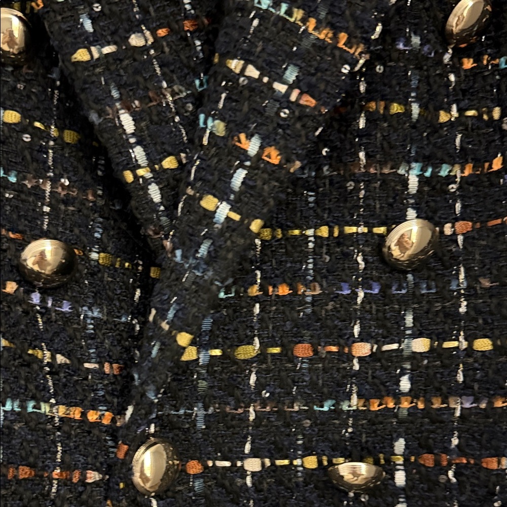Zara Women's Multicolor Tweed Blazer - Picture 5 of 9